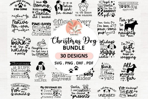 Christmas Dog SVG Bundle, Dog Quotes Svg for Graphic Designers