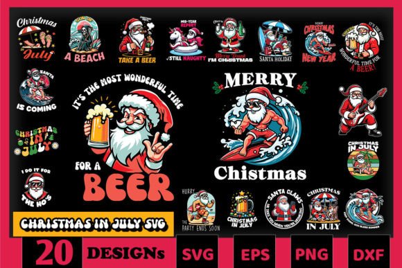 Christmas in July SVG Bundle for Graphics and Crafts