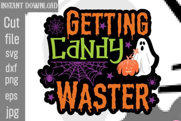 Getting Candy Waster SVG Cut File for Crafts and Graphics