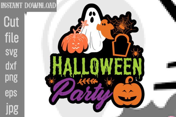 Halloween Party SVG Cut File for Crafts and Graphics