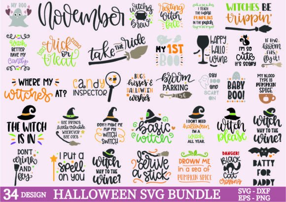 Halloween SVG Design Bundle for Graphics and Crafts