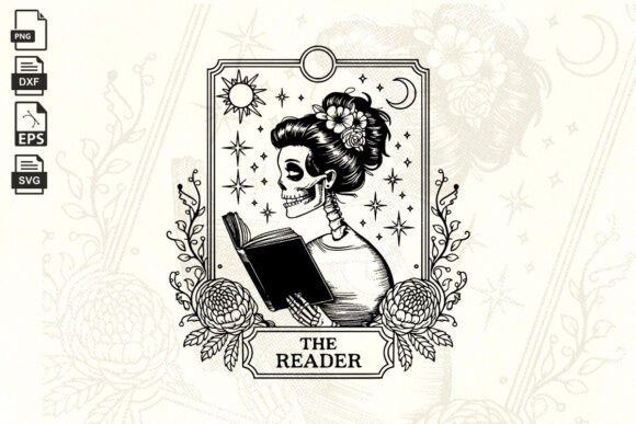 Reader Tarot Card SVG for Graphics and Crafts