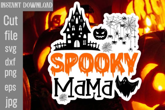 Spooky Mama SVG Cut File for Crafts and Graphics