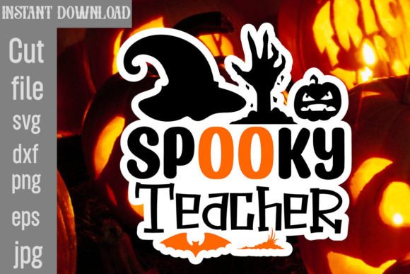 Spooky Teacher SVG Cut File for Crafts and Graphics
