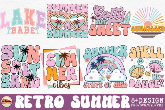 Unique Retro Summer Sublimation Bundle for Crafts and Graphics